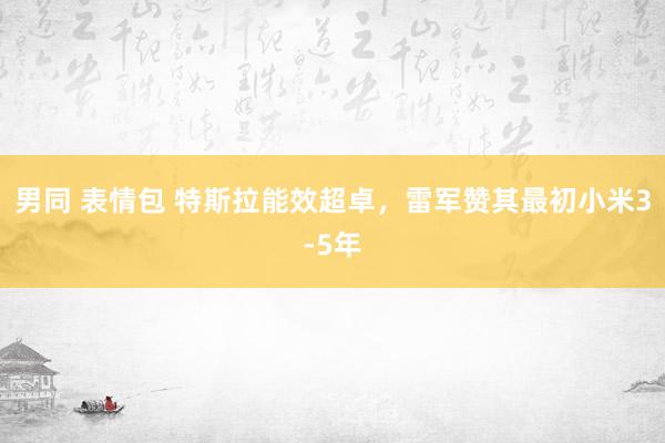 男同 表情包 特斯拉能效超卓，雷军赞其最初小米3-5年
