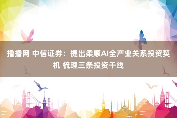 撸撸网 中信证券：提出柔顺AI全产业关系投资契机 梳理三条投资干线