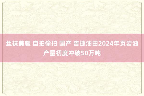 丝袜美腿 自拍偷拍 国产 告捷油田2024年页岩油产量初度冲破50万吨