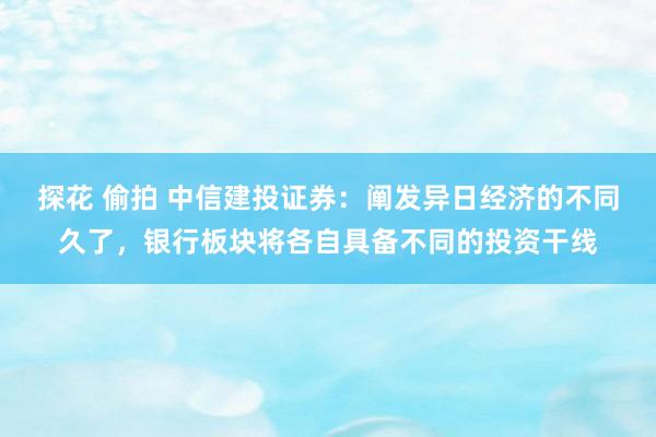 探花 偷拍 中信建投证券：阐发异日经济的不同久了，银行板块将各自具备不同的投资干线