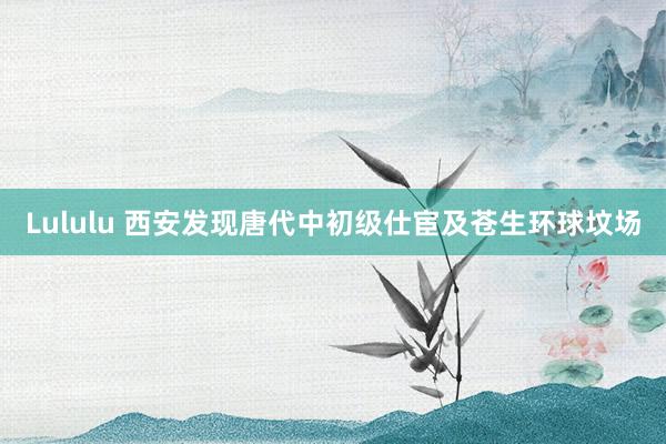 Lululu 西安发现唐代中初级仕宦及苍生环球坟场