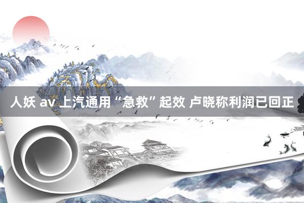人妖 av 上汽通用“急救”起效 卢晓称利润已回正