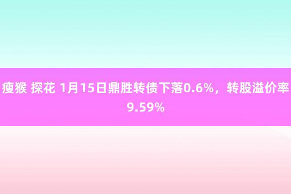 瘦猴 探花 1月15日鼎胜转债下落0.6%，转股溢价率9.59%
