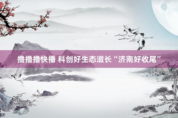 撸撸撸快播 科创好生态滋长“济南好收尾”
