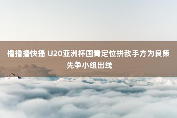 撸撸撸快播 U20亚洲杯国青定位拼敌手方为良策 先争小组出线