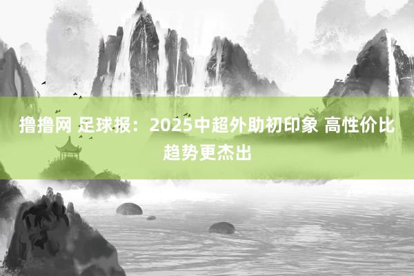 撸撸网 足球报：2025中超外助初印象 高性价比趋势更杰出