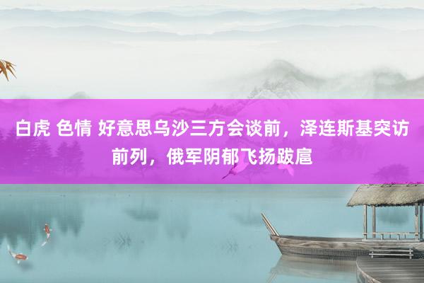 白虎 色情 好意思乌沙三方会谈前，泽连斯基突访前列，俄军阴郁飞扬跋扈