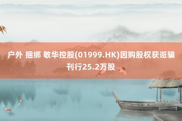 户外 捆绑 敏华控股(01999.HK)因购股权获诳骗刊行25.2万股