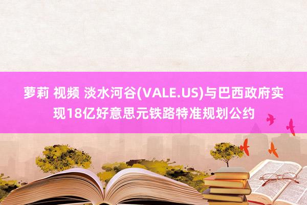 萝莉 视频 淡水河谷(VALE.US)与巴西政府实现18亿好意思元铁路特准规划公约