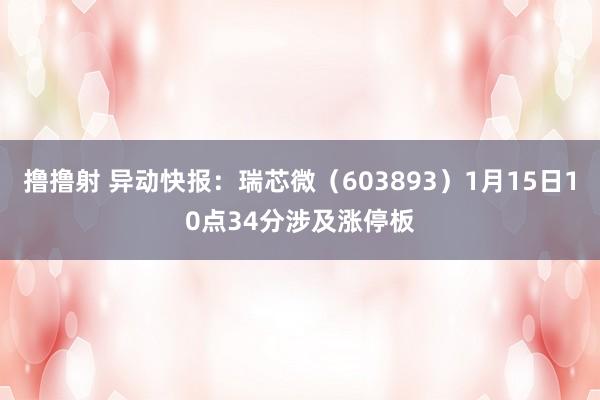 撸撸射 异动快报：瑞芯微（603893）1月15日10点34分涉及涨停板