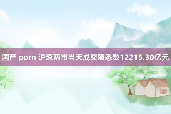 国产 porn 沪深两市当天成交额悉数12215.30亿元