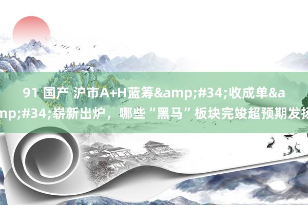 91 国产 沪市A+H蓝筹&#34;收成单&#34;崭新出炉，哪些“黑马”板块完竣超预期发扬