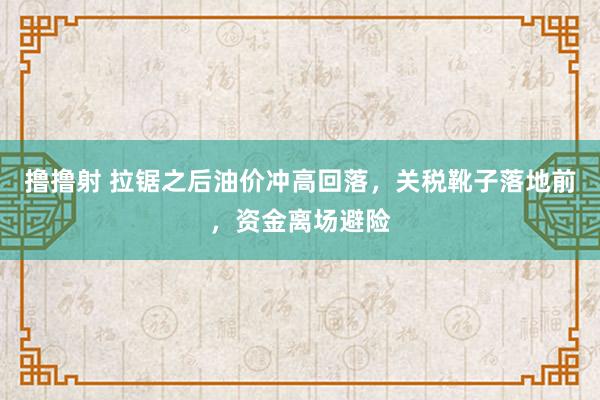 撸撸射 拉锯之后油价冲高回落，关税靴子落地前，资金离场避险