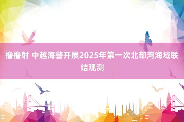 撸撸射 中越海警开展2025年第一次北部湾海域联结观测